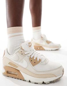 Nike Air Max 90 sneakers in beige  | ASOS Beige Air Max Cushioned Lace-up Sneakers, Beige Mid-top Sneakers With Contrast Sole, Sporty Cream High-top Sneakers With Contrast Sole, Sporty Beige Chunky Sneakers For Streetwear, Nike Cream Mid-top Sneakers, Sports Sneakers With Translucent Outsole In Cream, Modern Cream Sneakers For Streetwear, Urban Beige Sneakers With Branded Insole, Cream Sneakers With Gum Sole For Sports