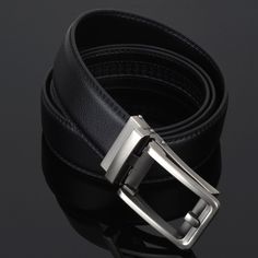 The elegant Automatic Buckle Belt is adjustable for almost any size Complete and complement your outfit with ease with this automatic buckle leather belt. Step out in style like a GQ. Free Shipping Available! The Automatic Buckle Belt features: A high-quality leather belt that is the difference between confidence and embarrassing moments. An automatic buckle that is intricately designed for you to make adjustments to length easily Properties of Belt: Width - 3.5cm, Buckle Length - 8cm, Buckle Wi Sleek Leather Belt Buckles For Workwear, Sleek Leather Belt Buckles For Formal Wear, Sleek Leather Belts For Office, Sleek Leather Office Belt, Luxury Leather Belt Buckles For Office, Sleek Black Belt Buckles For Formal Wear, Modern Leather Belt Buckles For Office, Classic Black Belt Buckles With Silver Buckle, Modern Leather Belt Buckles