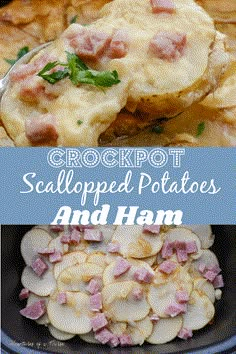 crockpot scalloped potatoes and ham are the perfect side dish for any meal