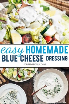 this easy homemade blue cheese dressing recipe is the perfect way to use up those leftovers