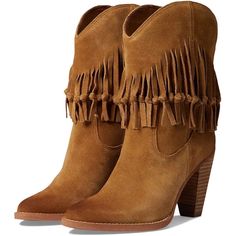 Zodiac Womens Donna Leather Pointed Toe Cowboy, Western Boots Size 7.5 Color Almond Suede Retail $199 Women's Zodiac, Donna Boot. This Beautiful Boot Is Perfect For The Woman Who Sets Fashion Standards And Doesn't Shy Away From Being Unique. Zodiac's Donna Boot Is A Western Style Boot With Artisan Accents And Fantastic Fringe That Help You Step Out In Style. Leather Or Suede Uppers In A Mid Shaft Boot Style With Pointed Toe Design Fantastic Fringe Design For A Western Look Ziper Closure For Easy Western Suede Boots With Stacked Heel, Western Ankle-high Leather Mid-calf Boots, Western Leather Mid-calf Boots, Ankle-high Boots With Stacked Heel For Rodeo, Fall Calf Leather Heeled Boots With Closed Toe, Leather Heeled Boots With Stacked Heel For Ranch, Western Style Calf Leather Boots, Western Boots With Suede Lining And Round Toe, Leather Sole Boots For Rodeo In Fall