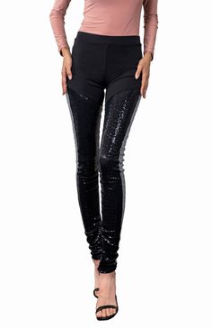 https://cdn.shopify.com/s/files/1/0913/5882/files/F2021ECOM_Eugenia_Leggings_3MB.mp4?v=1634154362 Black Sequin Leggings, Sparkle Leggings, Longer Legs, Sequin Leggings, Leggings Design, Sequin Fabric, Online Fashion Stores, Black Sequins, Black Stretch