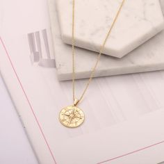 Have A Safe Journey, Don't Lose Yourself, Gold Compass Necklace, Necklace Travel, Dont Lose Yourself, Nautical Necklace, Unique Meaning, The Golden Compass, Compass Pendant