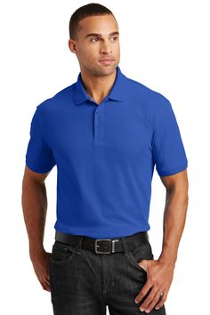 Shop Port Authority TLK100 in True Royal & get instant bulk discounts. This is 60% Cotton, 40% Polyester Men Polo Shirt | Ships Fast | Award-Winning Customer Service. Red Kap, Blue Polo Shirt, Port Authority, Polo T Shirt, Blue Polo, Pique Polo Shirt, Work Wear Women, Carolina Blue, Short Sleeve Polo