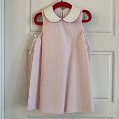 Pink And White Stripe Dress. Never Worn. Pink And White Stripes, Dresses Pink, Stripe Dress, White Striped Dress, Toddler Dress, Kids' Dresses, Pink And White, Striped Dress, Pink Dress