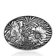 PRICES MAY VARY. MATERIAL: Made of high quality zinc alloy, super sturdy and durable, excellent texture and eye-catching. SIZE: This kind of belt buckle men measures approximately 3.54 x 2.51inch (9 x 6.4cm); Weight: 90.7g, approx. MATCH: This patterned belt buckle fits standard 1.5" snap on blets. DESIGN: Features flower pattern, this rodeo western belt buckle super delicate and cool, it's a graceful and thoughtful present for mum, wife, grandmother, sister, daughter, girlfriend and friends. OC Silver Western Jewelry, Cowgirl Belt Buckles, Belt Buckles Men's, Cowgirl Belt, Gold Belt Buckle, Cowgirl Belts, Cowgirl Accessories, Flower Belt, Presents For Mum