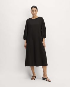 Relaxed Fit A-line Midi Dress For Work, Relaxed Fit Linen Midi Dress For Work, Chic Linen Midi Dress For Fall, Chic Linen Dress For Fall Daywear, Relaxed Fit Linen Dress For Work, Chic Long Sleeve Linen Workwear Dress, Linen Long Sleeve Midi Dress For Daywear, Long Sleeve Linen Midi Dress For Daywear, Linen Midi Maxi Dress For Fall