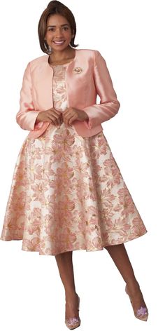 Tally Taylor 4819 peach jacket dress Wedding Outfit For Mother, Office Gowns For Women, Peach Dress Outfit, Dress And Jacket Outfit, African Formal Dress, Materials Gown Style, Wedding Attire For Women, Nigerian Dress Styles, Church Dresses For Women