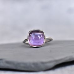 ✦ Gorgeous Natural Amethyst handmade sterling silver ring. A perfect Amethyst bohemian ring to become your statement jewelry or statement ring.  This purple quartz ring for women is also a great choice for engagement or alternative engagement ring And in case your want it to use as a proposal ring to make your first impression memorable your have all the good reason to go ahead with this. 💎  Please Note As with all Natural Gemstones The colors and inclusion patterns if applicable may vary sligh Luxury Silver Amethyst Ring With Natural Stones, Purple Amethyst Ring Gift, Fine Jewelry Style, Purple Amethyst Ring Fine Jewelry For Gift, Purple Amethyst Ring Fine Jewelry Gift, Amethyst Gemstone Birthstone Ring As Gift, Kunzite Ring Fine Jewelry Gift, Dainty Amethyst Ring In Lavender, Kunzite Gemstone Ring For Gift, Dainty Lavender Amethyst Ring