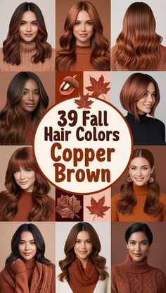 Cowboy Copper Hair Fair Skin, Brown To Copper Hair, Copper Hair On Tan Skin, Fall Hair Colors Copper, Cooper Brown, Copper Brown Hair Color, Copper Brown Hair, Long Lasting Curls