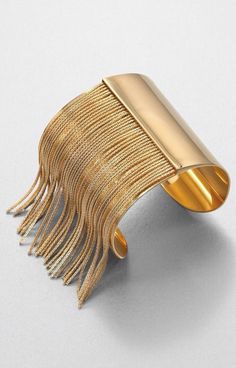 Statement Bracelets, Autumn Illustration, Gold Fringe, Kitsch, Statement Jewelry, Cuff Bracelet, Cuff Bracelets, Beautiful Jewelry