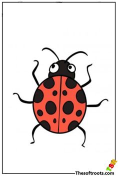 Ladybug Drawing For Kids #drawing #drawingforkids #easydrawingideas #drawingtutorials Draw A Ladybug, Ladybug Drawing, Hair Stenciling, Drawing Room Interior Design, Tree Drawings Pencil, Two Dots, The Ladybug, A Ladybug, Art Sketches Pencil