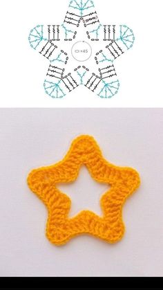 an image of crochet stars on the left and right side