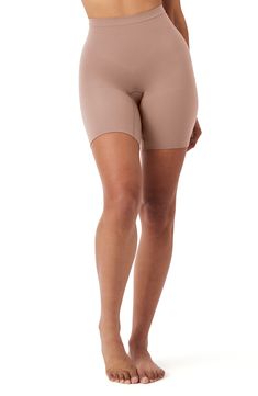 Feel supported in these shaping shorts made with seamless knitting that targets your core for a smooth look that's invisible under clothes. Previously known as Everyday Shaping. Lined gusset 55% nylon, 45% elastane Machine wash, tumble dry Imported Seamless Knitting, Dress Up, Nordstrom, Cafe, Lingerie, Plus Size, Knitting, Clothes