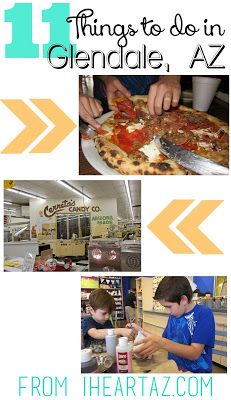 a collage of pictures with pizzas and other things to do in cleveland, az