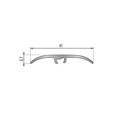 a drawing of a curved metal shelf with measurements for the top and bottom section,