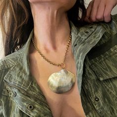 Summer Necklace Beach, Big Pendant Necklace, Big Shell, Jewelry Big, Big Necklace, Necklace Big, Aesthetic Jewelry, Large Necklace, Summer Street