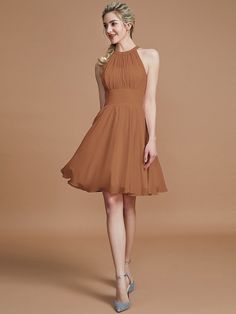 Neckline: ScoopSilhouette: ElegantBuilt-in Bra: YesSleeve: SleevelessWaist: NaturalBack Style: OtherHemline/Train: Knee-Length Flowy Sleeveless Chiffon Bridesmaid Dress, Sleeveless Chiffon Bridesmaid Dress With Ruched Bodice, Flowy Sleeveless Bridesmaid Dress For Spring, Flowy Sleeveless Bridesmaid Dress For Summer, Sleeveless Flowy Bridesmaid Dress For Spring, Flowy Sleeveless Summer Bridesmaid Dress, Sleeveless Chiffon Dress For Spring, Sleeveless Chiffon Dress With Ruched Bodice, Flowy Sleeveless Dress For Wedding