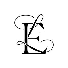 the letter e is made up of two letters and has an elegant font that stands out from