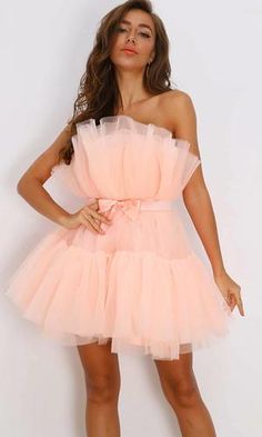 Gaun Tulle, Short Pink Dress, Pink Tutu Dress, Tulle Mini Dress, 파티 드레스, Strap Dresses, Short Lace Dress, Wedding Fabric, Tube Dress