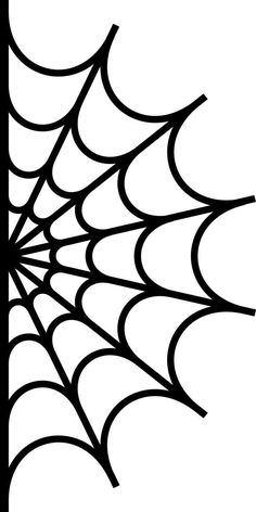 a black and white image of a spider web