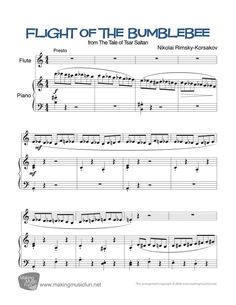 flight of the bumblebee sheet music