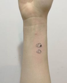 Snoopy and Woodstock Tattoo - TattooLopedia #SleepAids #SleepTech #Sleep #Snoring Simple Snoopy Tattoo, Snoopy And Woodstock Tattoo Matching, Snoopy And Woodstock Matching Tattoos, Fine Line Snoopy Tattoo, Snoopy Matching Tattoos, Tiny Mickey Tattoo, Tiny Snoopy Tattoo, Peanuts Tattoo Ideas, Snoopy Woodstock Tattoo