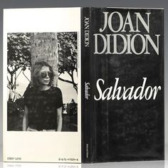 the book is opened to show an image of joan didion