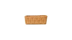 a wicker basket on a white background