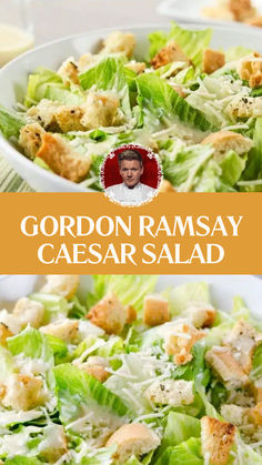 Gordon Ramsay Caesar Salad Healthy Caesar Salad, Antipasto Pasta Salads, Gordon Ramsay Recipe, Salads For A Crowd, Romaine Salad, Fresh Salad Recipes