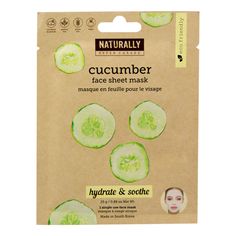 Buy the Naturally Cucumber Face Sheet Mask at Michaels. Whether your skin is feeling dry or you just need a skin-refresher, Naturally offers a range of sheet masks for everyone. These cucumber face sheet masks are ideal for calming and soothing your skin. Packed full of powerful ingredients, Naturally Face Masks target every skin concern. Whether your skin is feeling dry or you just need a skin-refresher, Naturally offers a range of sheet masks for everyone. This cucumber face sheet masks is ide Cucumber Face, Cucumber For Face, Face Sheet Mask, Sheet Masks, Sheet Mask, Skin Concern, Sans Gluten, Makeup Skin Care, Skin Makeup