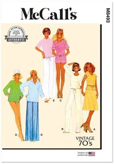 women's and girls'clothing sewing pattern from the 1970s