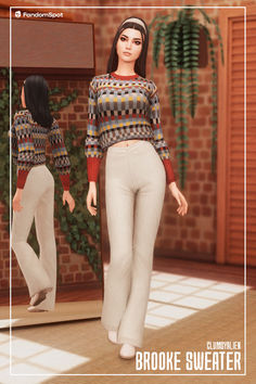 # 9 in our CC list linked here! Clumsyalien Sims 4 Cc, Cherry Sweater, Best Sweaters, Clothes Cc, Short Hoodie, 4 Girls, The Comfy, Basic Hoodie, Sims Hair