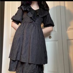 Nwot Punk Rave Layered Hooded Dress Xs/S Only Tried On And It Didn’t Fit Me Super Well :( Corseted Back Pointed Hood Lacey Ruffled Collar Quicksilver Dress, Blue Maternity Dress, Lace Up Back Dress, Orange Midi Dress, Knit Wrap Dress, Black Polka Dot Dress, Floral Slip Dress, Cotton Blends Dress, Punk Rave