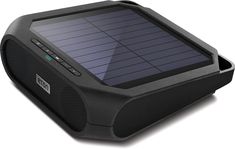 an electronic device with a solar panel on it