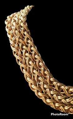 "Looking for unusual jewelry-making supplies? You've come to the best bead trove for vintage beads and findings. This listing features an amazing thick braided wheat chain from a warehouse find. This vintage brass goldplated chain reminds me of Monet's vintage chains. I found an example of the exact chain from their vintage necklaces. This is heavy chain 1/2\" in diameter and unsoldered. Please note: this is vintage chain and does have a few areas of green patina where the gold plate has worn of Luxury Elegant Wheat Chain Jewelry, Luxury Gold Wheat Chain Necklace, Jump Ring Chain Link Jewelry For Jewelry Making, Metal Round Chain Necklace For Jewelry Making, Metal Chain Necklace For Jewelry Making, Vintage Jewelry With Box Chain Link, Handmade Metal Chain Necklace With Round Beads, Vintage Gold Chain Necklace Nickel Free, Vintage Handmade Round Chain Necklace