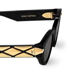 LOUIS VUITTON® - Lv Malletage Cat Eye Sunglasses - Black High End Sunglasses, Lv Sunglasses Women, Lv Sunglasses, Pretty Sunglasses, Classic Feminine, Designer Sunglasses For Women, Louis Vuitton Sunglasses, Black Cat Eye Sunglasses, Cute Glasses