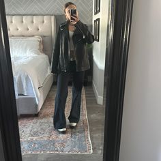 Never Worn Brand New Edgy Leather Outerwear For Fall, Leather Biker Outerwear For Night Out, Edgy Leather Jacket For Fall Workwear, Casual Leather Biker Jacket For Night Out, Edgy Leather Outerwear For Work, Leather Biker Jacket For Night Out In Fall, Anthropologie Jacket, Leather Jackets, Anthropologie