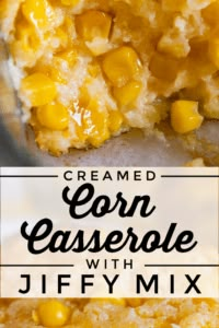 corn casserole with jiffy mix on top