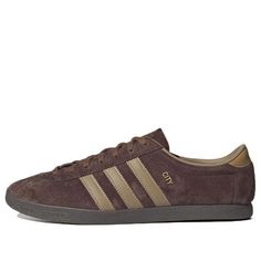 adidas Originals City Shoes 'Brown Beige' GY7359 Brown Sports Sneakers With Rubber Sole, Custom Leather Sneakers With Three Stripes For Sports, Leather Custom Sneakers With Three Stripes For Sports, Custom Leather Sneakers With Three Stripes Branding For Sports, Brown Adidas Sneakers With Rubber Sole, Brown Adidas Sneakers With Branded Insole, Brown Leather Adidas Sneakers, Brown Adidas Low-top Sneakers, Brown Adidas Sneakers