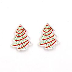 PRICES MAY VARY. 【Merry Christmas Earrings】Christmas tree is classic Christmas element. Great Christmas jewelry wear at night before christmas match with sweater. 【High Quality Earrings】Made of High quality durable and lightweight acrylic material. Piercing ear cuff for women, lead & nickel free safe for sensitive ears, long time wearing will not cause discomfort or burden to your ears. 【Small Size】The earring size is 1-1.5cm（039-0.59inch). weight: about 10g. Trendy and lightweight, suitable for Clay Winter Earrings, Colorful Lanterns, Acrylic Christmas Tree, Winter Earrings, Polymer Clay Christmas, Earrings Christmas, Christmas Costumes, Themed Jewelry, Holiday Jewelry