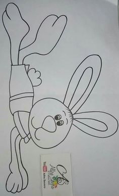 a drawing of a cartoon character is shown