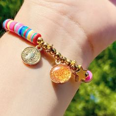 Hand made  Adjustable string  Gold plated material Multicolored Evil Eye Bracelet, Colorful Bracelets, Cute Jewelry, Arm Band, Hand Made, Etsy Gift Card, Jewelry Bracelets, Multi Color, Handmade Items