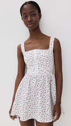 Reformation Sheri Linen Dress | Shopbop Reformation Clothing, Blue Linen Dress, The Reformation, Fashion Tape, White Linen Dresses, Reformation Dress, One Clothing, Scalloped Lace, China Fashion