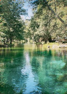 the water is crystal green and clear