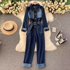 Chic, Street-fried jumpsuits, new, patchwork, denim vintage jeans, wide-leg pantsColor:black,blueMaterial:denimStyle:street,chicFeatures:vintage,wide legSize(CM): S,M,L 1inch=2.54cmS top length 40 pants length 84 sleeve length 61 bust 94 waist 86&ltp&gtM top length 41 pant length 85 sleeve length 62 bust 98 waist 90</p>&ltbr/>&ltp&gtL top length 42 pant length 86 sleeve length 63 bust 102 waist 94</p>&ltbr/>&ltp&gtNote:Due to different measuremen Trendy Wide-leg Denim Jumpsuit For Fall, Trendy Wide Leg Denim Jumpsuit, Trendy Denim Blue Wide Leg Jumpsuit, Trendy Denim Blue Wide-leg Jumpsuit, Denim Blue Straight Leg Jumpsuits And Rompers For Fall, Denim Blue Straight Leg Jumpsuits For Fall, Trendy Straight Leg Denim Jumpsuit For Fall, Trendy Denim Jumpsuit With Straight Leg For Fall, Denim Blue Jumpsuit With Straight Legs For Fall