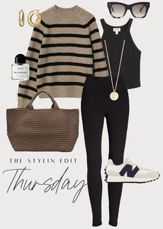 OUTFITS OF THE WEEK - Stylin by Aylin Legging Fall Outfits Casual, Black Sweater Winter Outfits, Women’s Outfits With Sneakers, On Shoes Outfit, Layering A Sweater, Winter Weekend Outfit, Weekend Outfits For Women, Leggings Work Outfit, Womens Winter Outfits