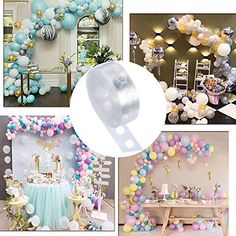 balloons and decorations for a baby's first birthday party