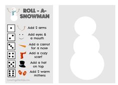 the instructions for how to roll a snowman