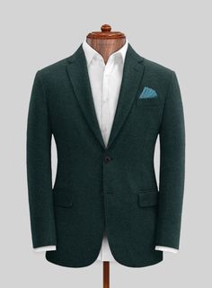 Make a grand impression at a wedding reception with our Naples Bello Green Tweed Jacket. Crafted from pure wool, it features a subtle Bello green color throughout the plain weave, providing stunning visual appeal. This jacket will be a stylish companion you can rely on. #studiosuits #mensclothingstyle#jacket #dapper #sartorial #businessman#comfort #styleinspiration #styleformen #mensweardaily #menwithstyle#luxury#classic#green#bold#tweed#cool Green Tweed Suit, Blue Linen Suit, Blue Tweed Jacket, White Linen Suit, Herringbone Tweed Jacket, Grey Wool Suit, Black Herringbone, Cashmere Jacket, Blue Tweed